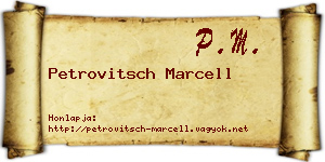 Petrovitsch Marcell névjegykártya